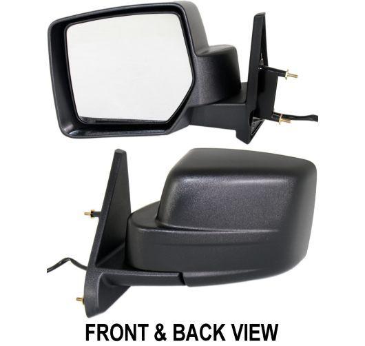 07-12 jeep patriot black power textured side view mirror left lh driver side