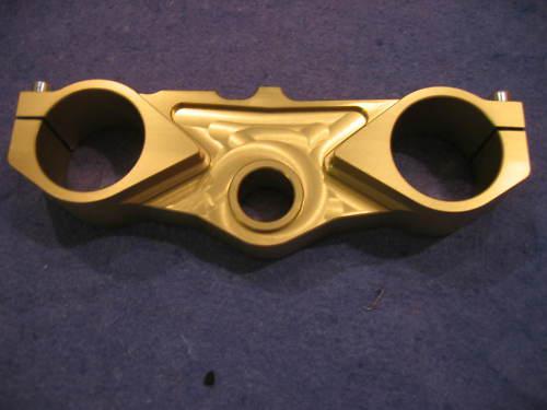 White brothers gold aluminum lower clamp for suzuki rm