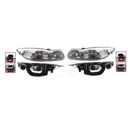 01-02 saturn sc coupe headlights headlamps left lh & right rh pair set