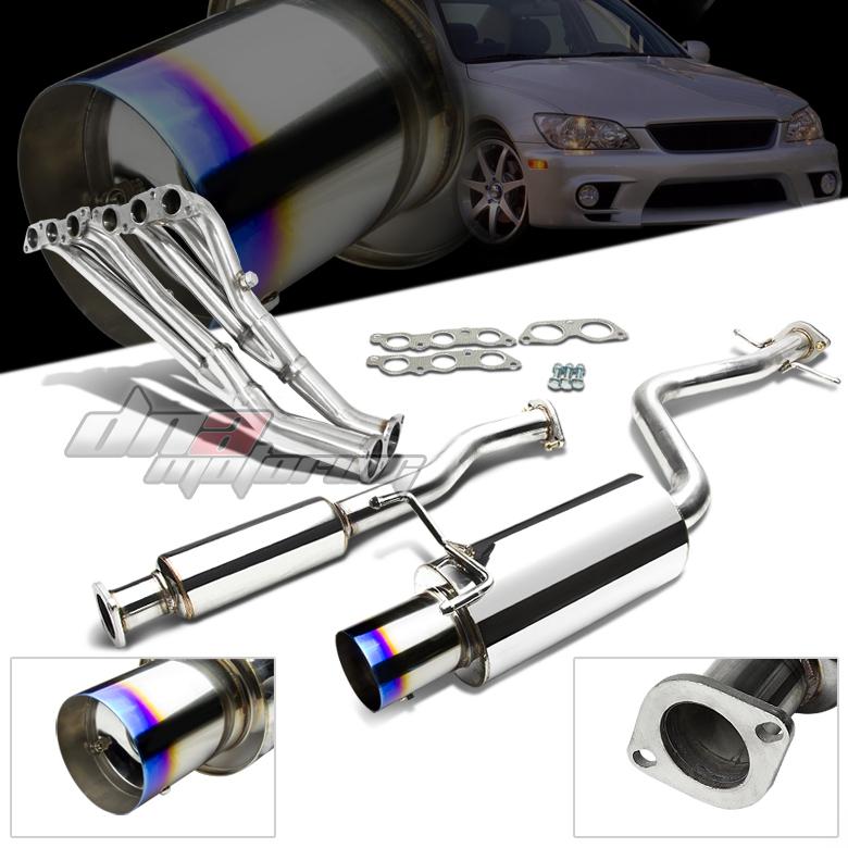 01-05 altezza is300 racing header+4" burnt tip muffler catback exhaust system