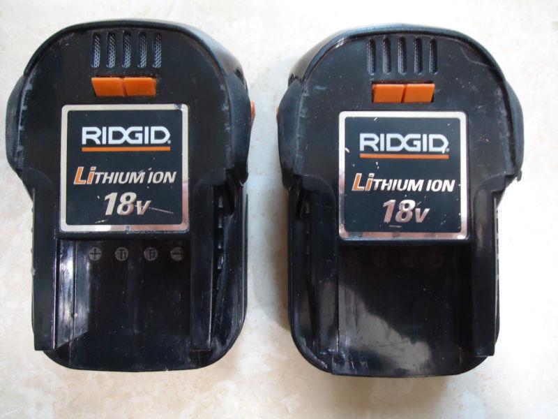 2 ridgid lithium-ion 18-volt dead batterys for parts or rebuild