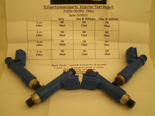  toyota matrix 1.8l 2005-07 set of 4 oem  fuel injectors