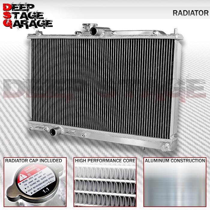 Aluminum racing dual core 2row cooling radiator 03-08 mit evo 7/8/9 evolution