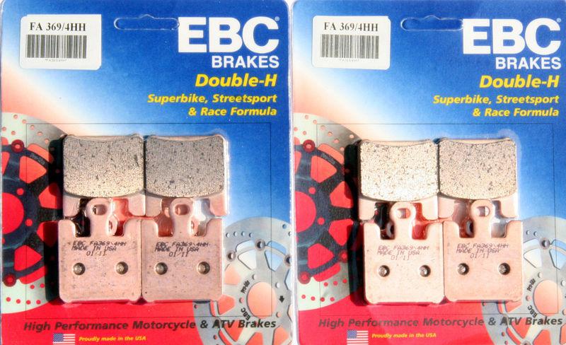 Ebc hh front & rear brake pads kawasaki 03 04 zx6rr 636 fa369/4hh fa192hh