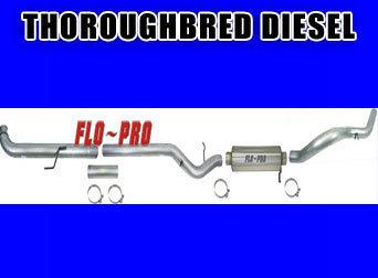  flo pro exhaust system 11-13 duramax lml 4'' downpipe back no muffler #ss864nm