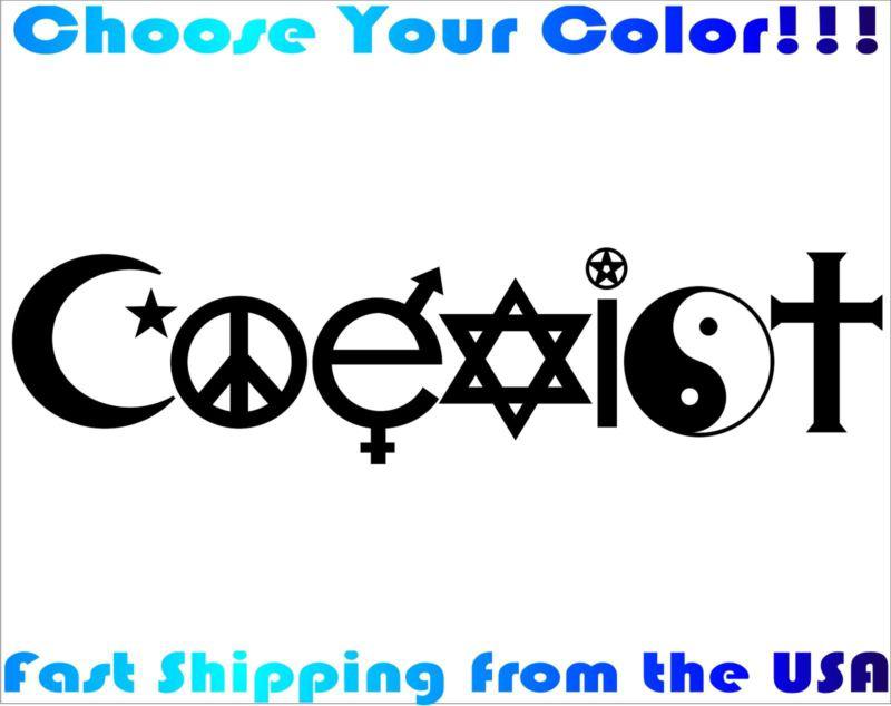 Coexist decal car window sticker peace laptop decal tue