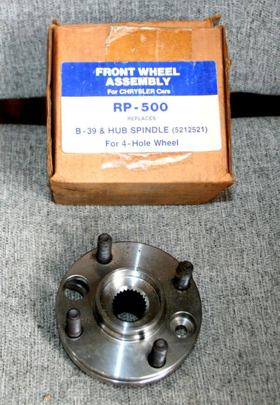 Front wheel assembly for chrysler cars hub and bearing rp 500