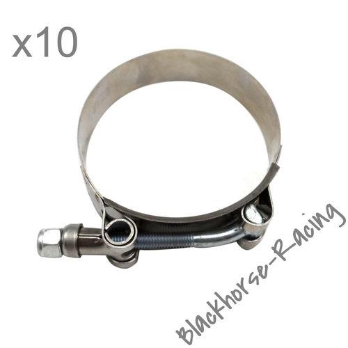 10x 3" (3.27"-3.58") 301 stainless steel t bolt clamps clamp 83mm-91mm