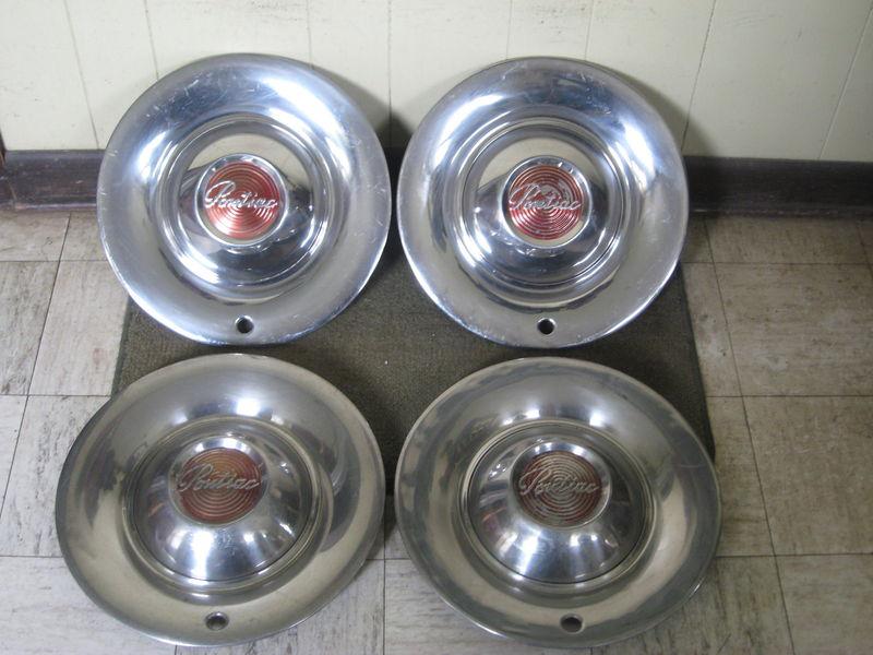 49 50 pontiac hub caps 15" set of 4 wheel covers