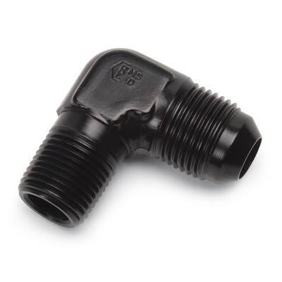 Russell 660873 fitting 90 degree -8 an male to 1/2" npt male aluminum black each