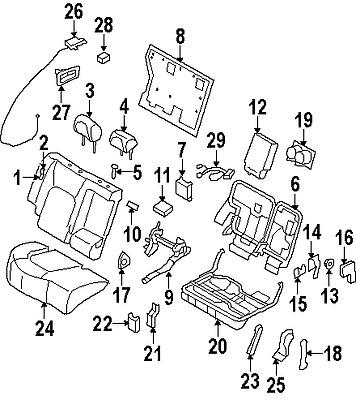 Nissan 882201aa1a genuine oem factory original hinge cover