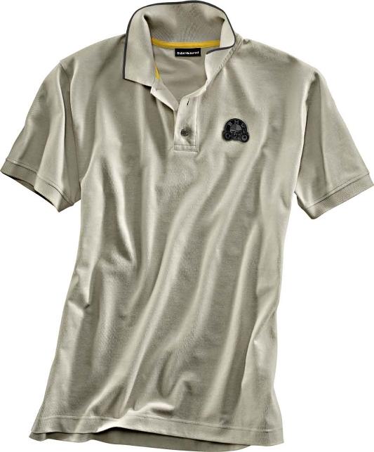 Bmw genuine motorcycle motorrad heritage men's polo shirt light grey size s