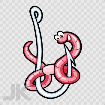 Sticker decals fish salt water worm hook cartoon funny worms hooks 0500 x624f