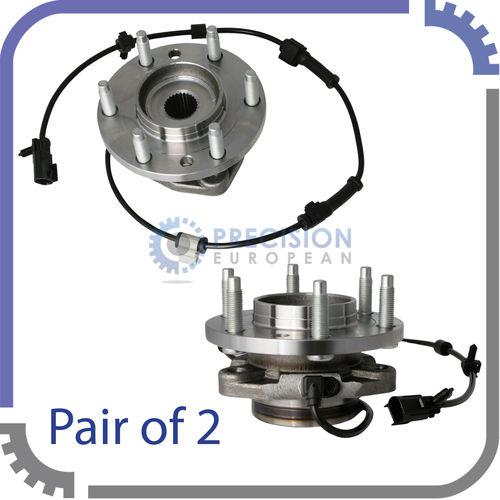 2pc front wheel hubs with abs | 513188 | left & right | 6-lug 2wd awd 4wd | pair