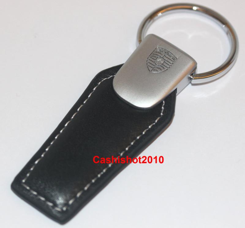  porsche leather pull key chain ring 911 997 cayman cayenne turbo boxter c4 gt