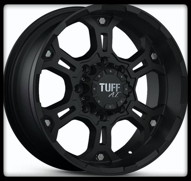 17" x 8" tuff t03 black w/ lt295-70-17 toyo open country m/t wheels rims tires