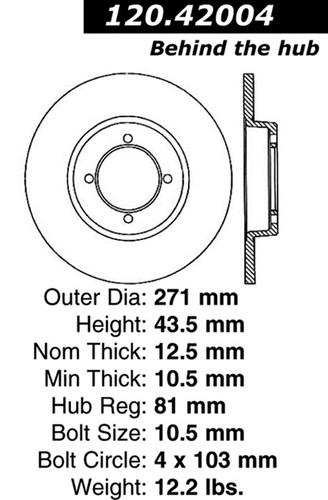 Centric-power slot 126.42004sr stoptech sport rotors 74-78 260z 280z