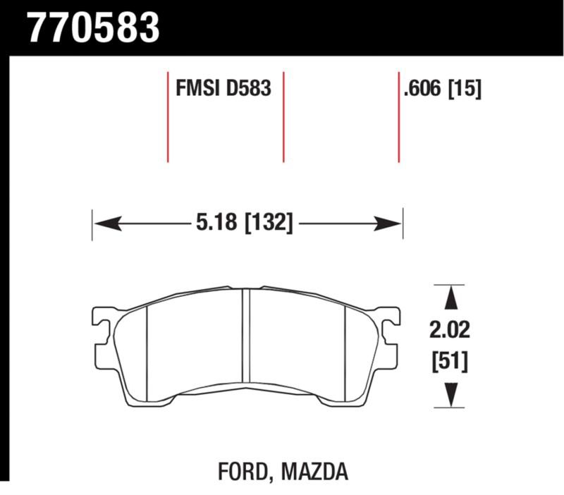 Hawk performance 770583 premium oes; disc brake pads