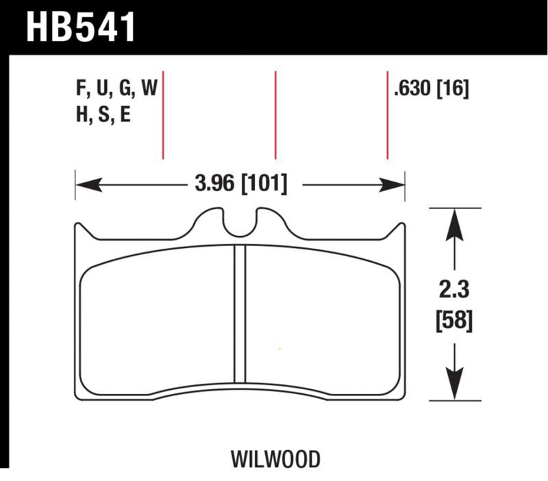 Hawk performance hb541w.630 disc brake pad