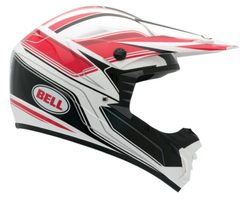 Bell sx-1 tracer red/white/black large motocross mx helmet off road dirtbike