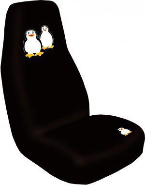 Penguin universal bucket seat cover black velour rare!