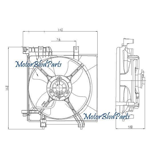 Subaru impreza forester tyc replacement radiator cooling fan assy 601170