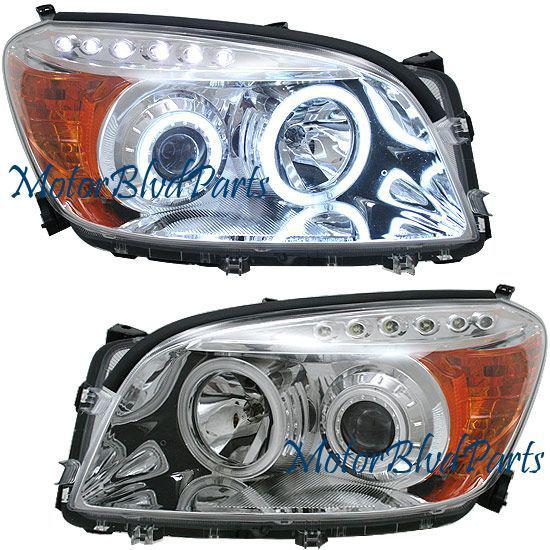 06 07 08 toyota rav4 projector headlights ccfl halos