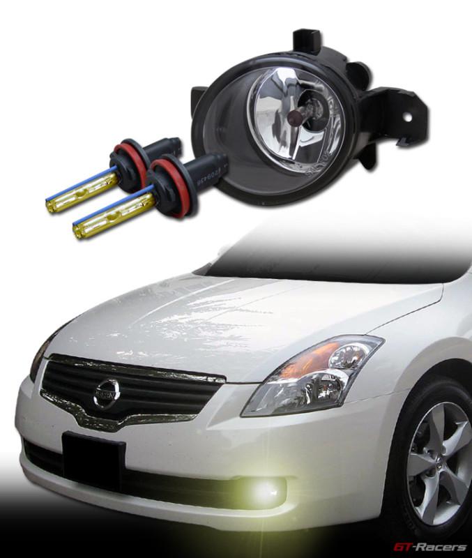 3k hid xenon w/ sport clear front bumper fog lights dy+switch 07-09 altima sedan