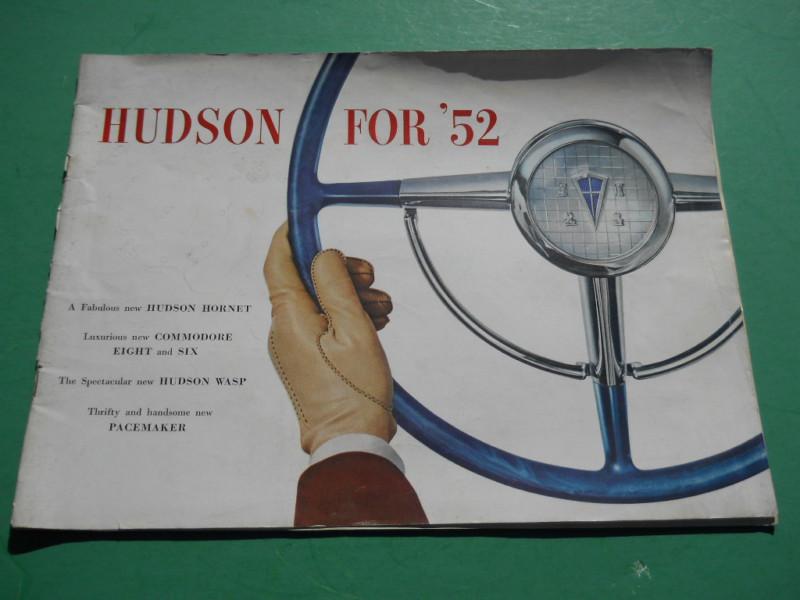  orig. 1952 hudson automobile dealer brochure 