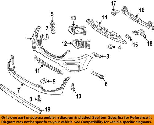 Kia oem 865241u000 front bumper-hole cover