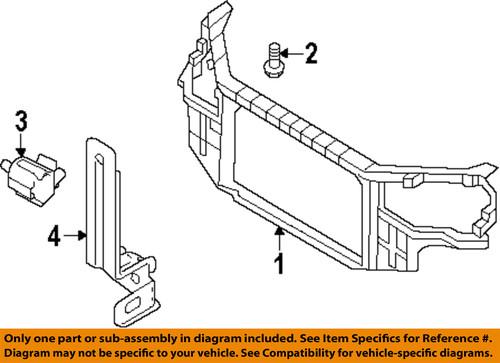 Kia oem 641014c000 radiator support