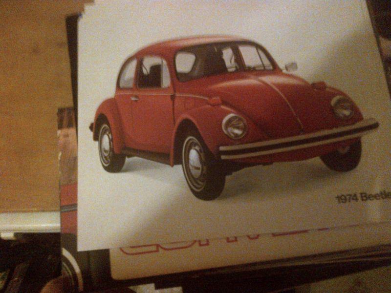 Lot of 5 1974 volkswagen beetle 1 page         brochures        -