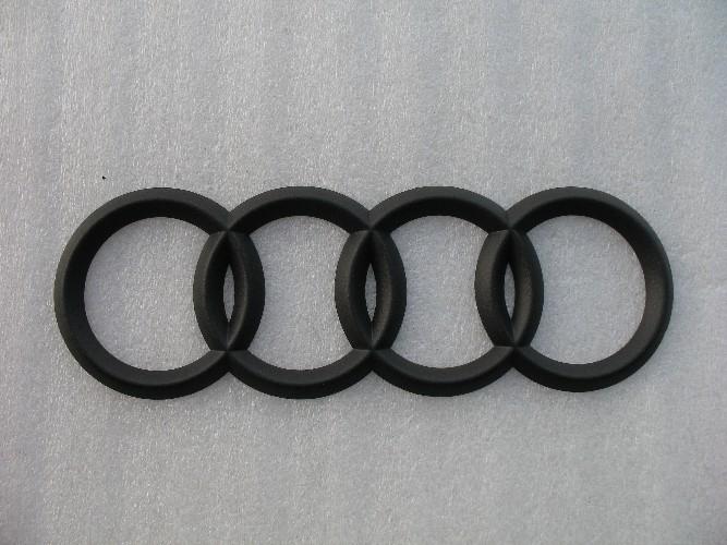 Audi a3 a4 s4 a5 a6 a8 s8 q5 q7 tt flat matte black blackout blacked out emblem 