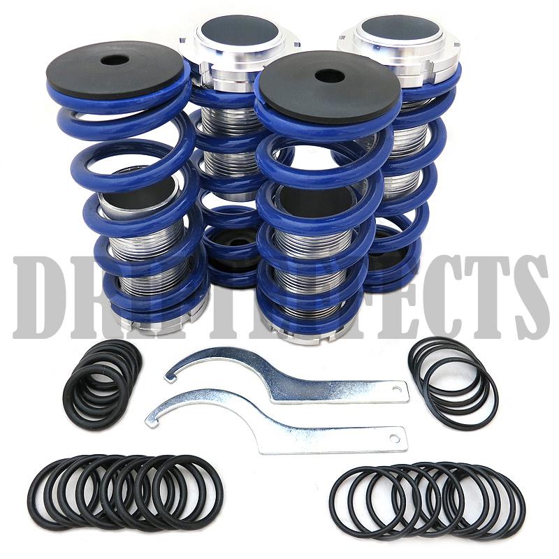 Blue 88-00 civic 0"-4" jdm adjustable suspension lowering spring sleeve kit em1