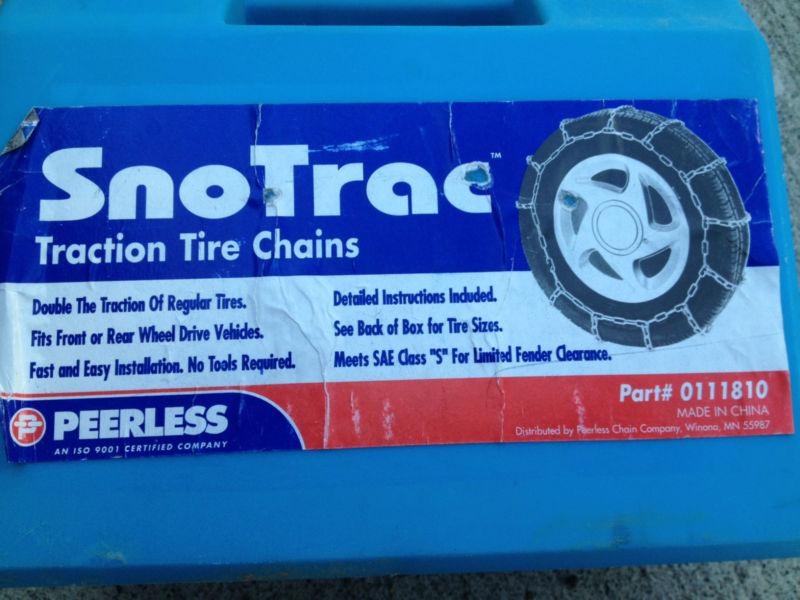 Peerless snotrac traction tire chains 0111810 13" 14" 15" p175 p 165 p155 p185