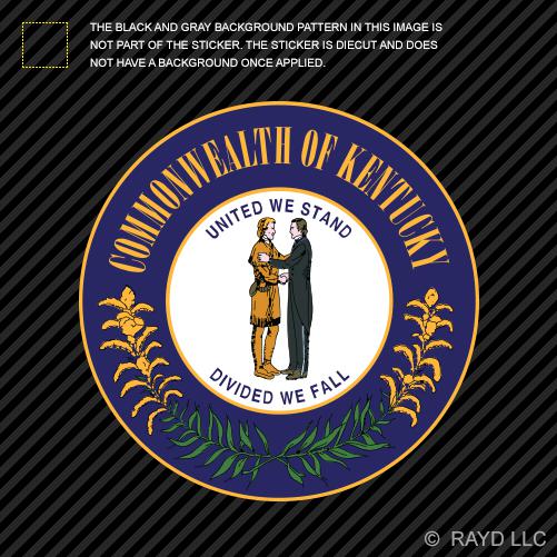 4” kentucky state seal sticker decal self adhesive vinyl state commonwealth 