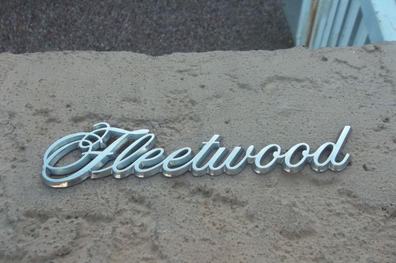 Cadillac fleetwood silver chrome rear  fender script emblem