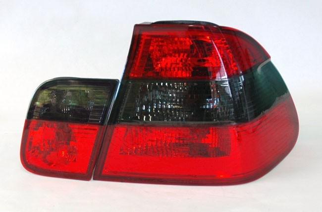 Crystal red smoke tail lights fits bmw e46 3 series 4dr 99-01