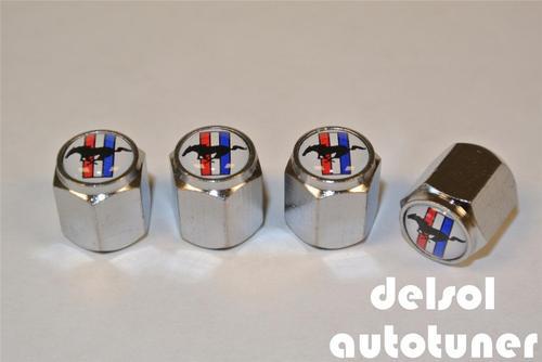 For mustang white new hex car valve stem caps (set of 4 pcs) 4pcs stems dust cap