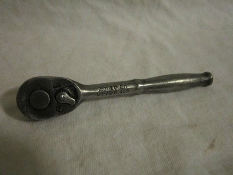 Vintage snap on tools 1/4 drive 4 1/2 inches long ratchet mac tools blue point 