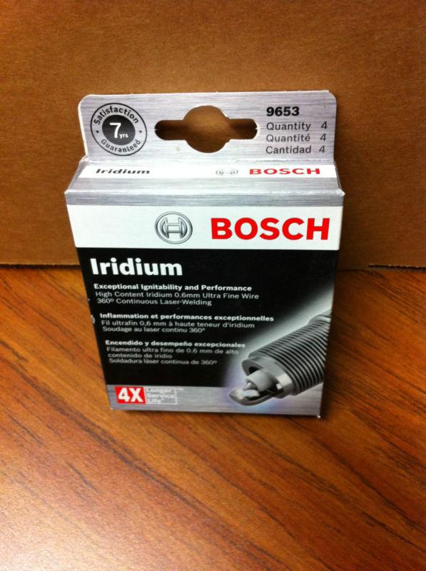 New 4 bosch 9653 iridium ultra fine wire premium spark plug oem