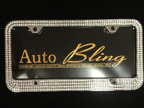  universal lic. plate frame (chrome, crystal, and bling) fits all makes of jeeps