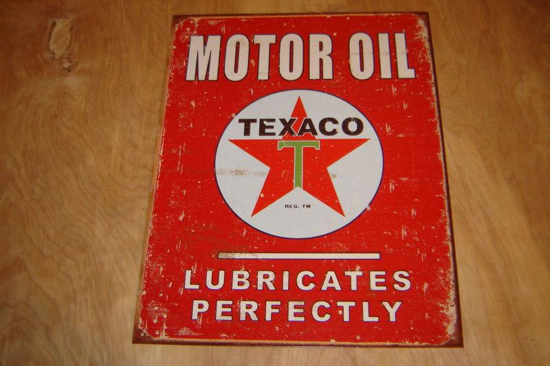 Vintage style texaco service metal sign gas pump rat hot rod muscle car parts 