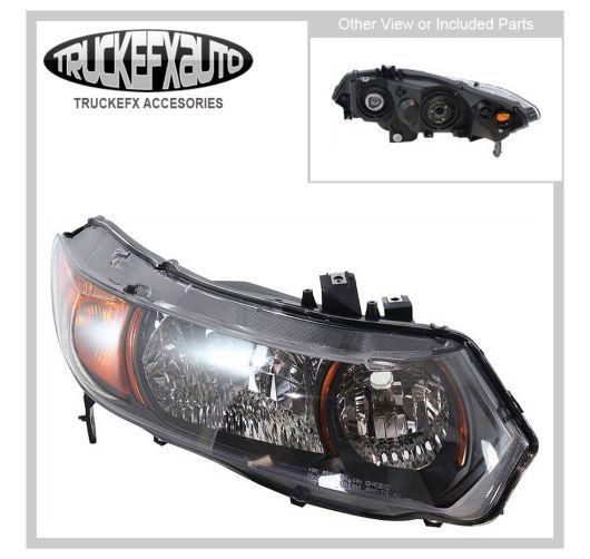 New headlight lamp passenger right side clear lens halogen rh hand coupe