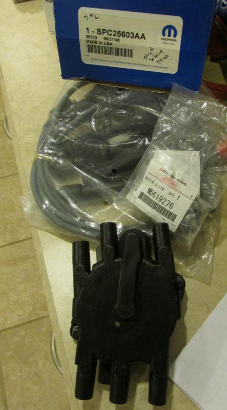 1995-00 cirrus stratus sebring 2.5l tune up kit cap rotor wires oem spc25603aa