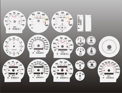 1978-1985 monte carlo el camino instrument cluster white face gauges 78-85