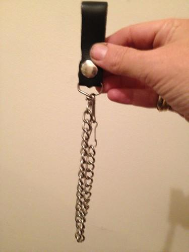 Men - keychain - leather - chain 