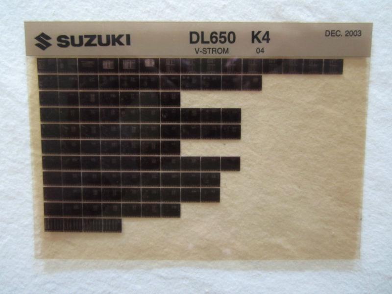 2004 suzuki motorcycle dl650 k4 v-strom microfiche parts catalog dl 650