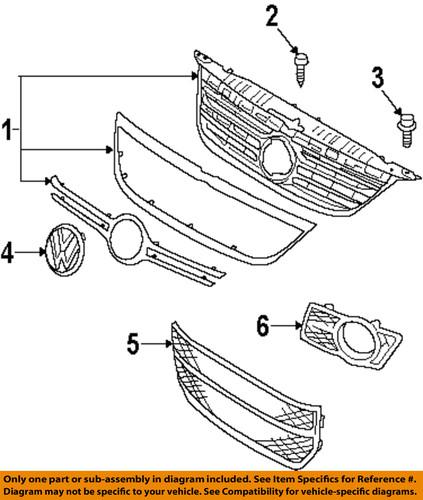 Volkswagen oem 5n08536779b9 front bumper & grille-lower grille