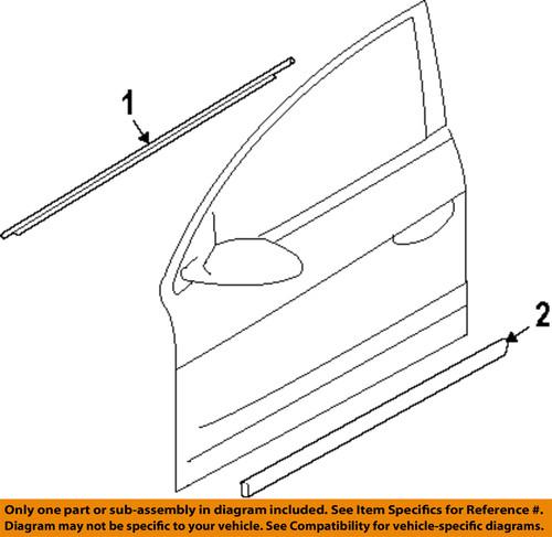 Volkswagen oem 3c8853074a2zz exterior-rear-side molding